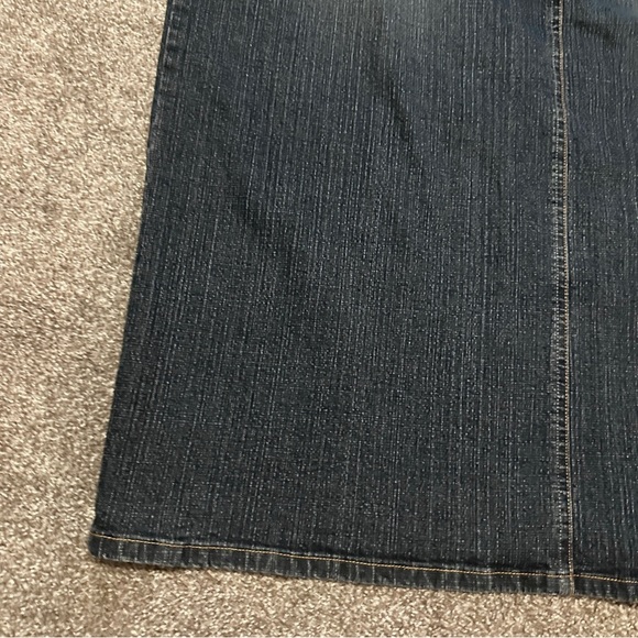 Y2K No Boundaries Stretch Denim Maxi Jean Skirt Front Slit Juniors Plus Size 21 - Picture 12 of 16